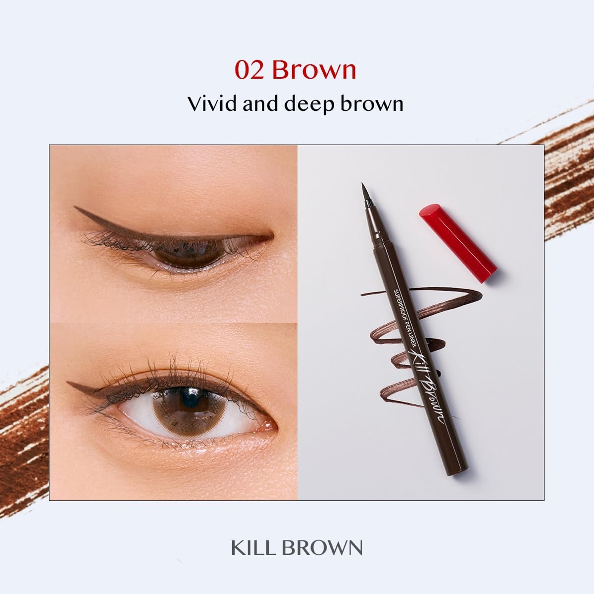 CLIO - Superproof Pen Liner 02 BROWN 2g