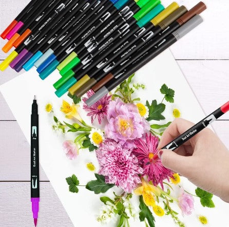 Dual Tip Brush Pen 12 watercolors