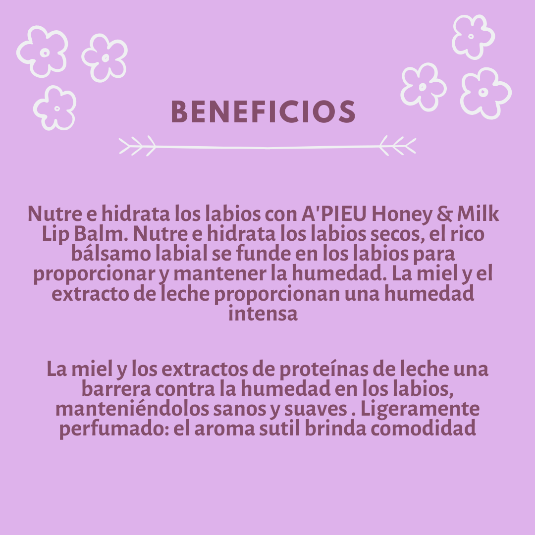 [A'PIEU] - Honey & Milk Lip Balm