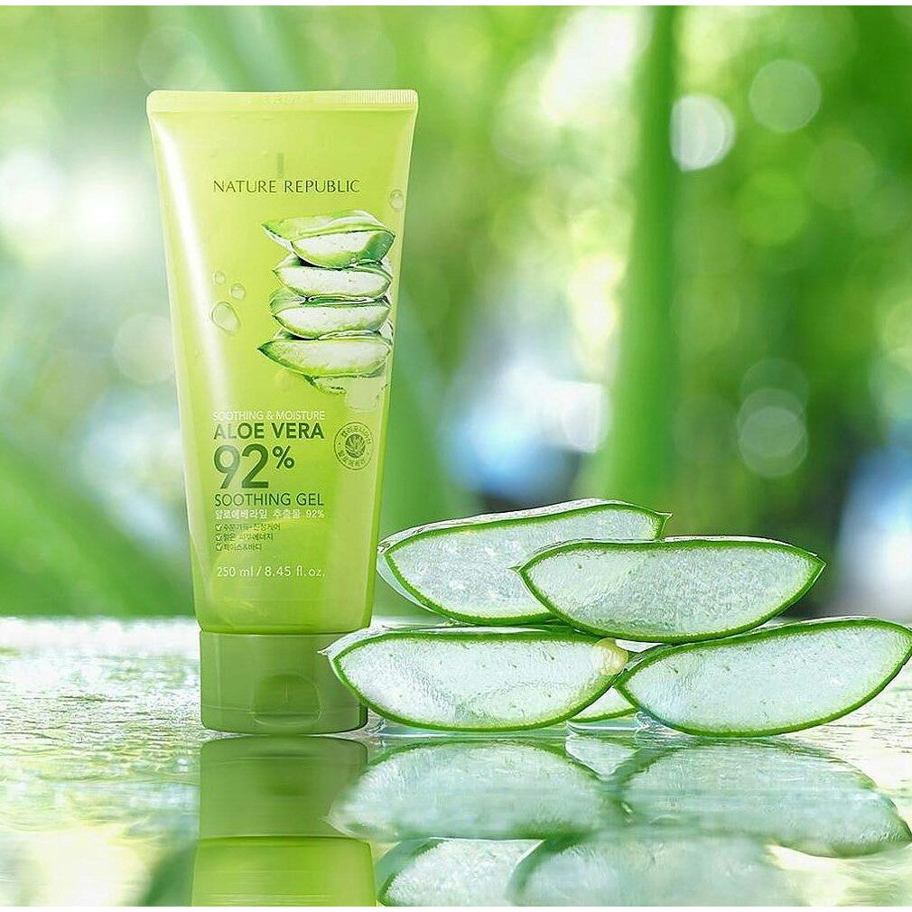 [Nature Republic] - Aloe Vera Soothing Gel, 92% Soothing and Moisture, 250ml (Tube)