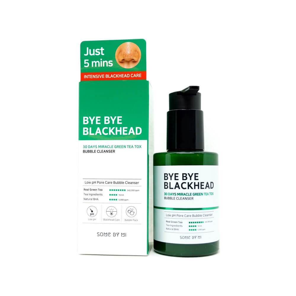 Some By Mi - BYE BYE BLACKHEAD 30 DAYS MILACLE GREEN TEA TOX BUBBLE CLEANSER 120g