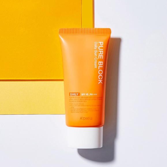 A'Pieu - Pure Block Natural Daily Suncream [Large] 100ml SPF45 PA+++