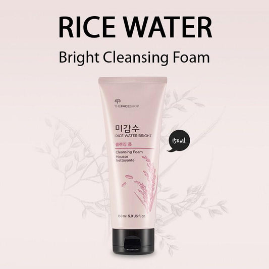 [THE FACE SHOP] - Rice Water Bright Cleansing Foam 150ml (Limpiador de Espuma Facial a base de arroz)
