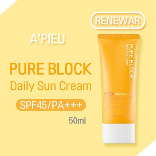 A'Pieu - Pure Block Natural Daily Suncream [Large] 100ml SPF45 PA+++