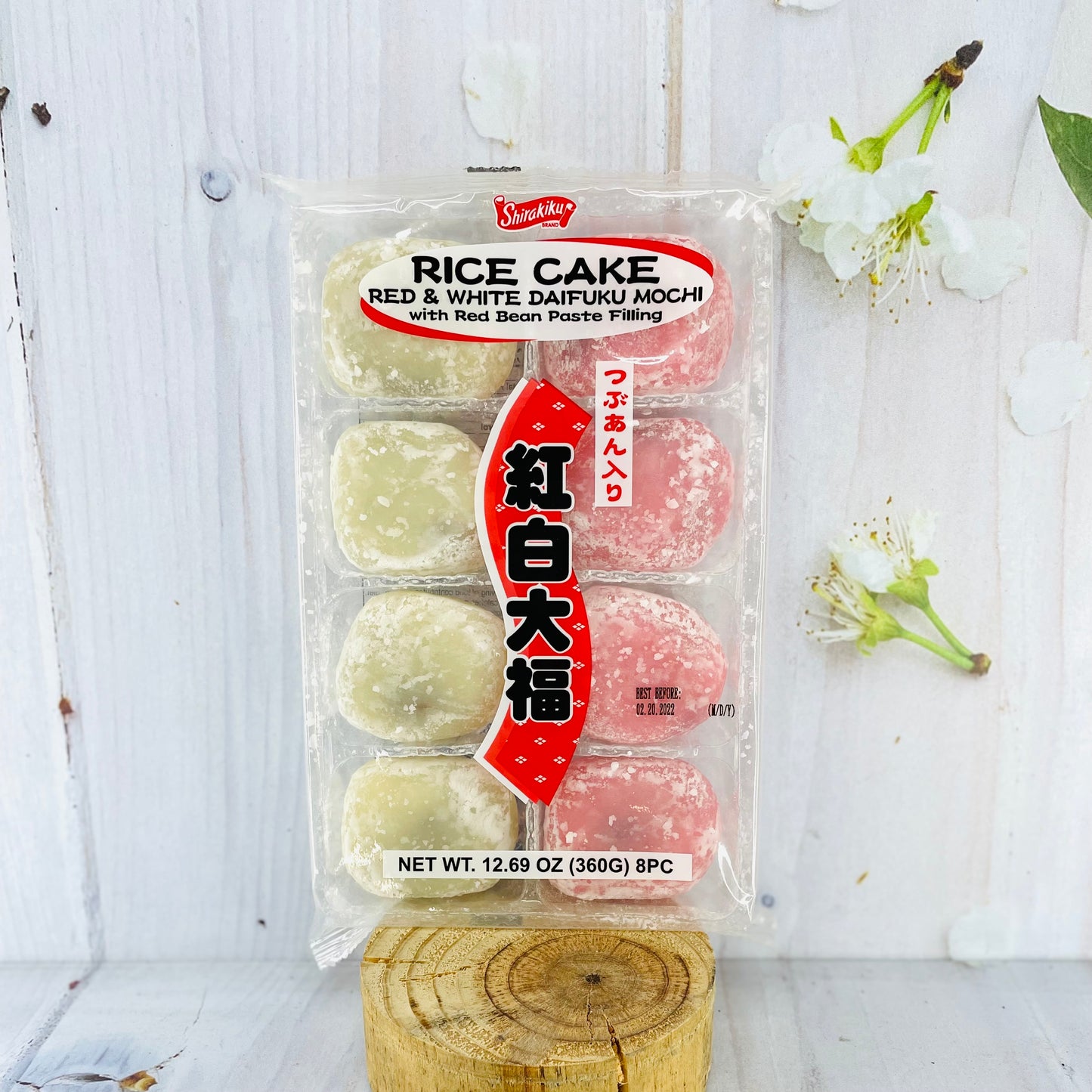 Mochi de dos colores relleno red bean