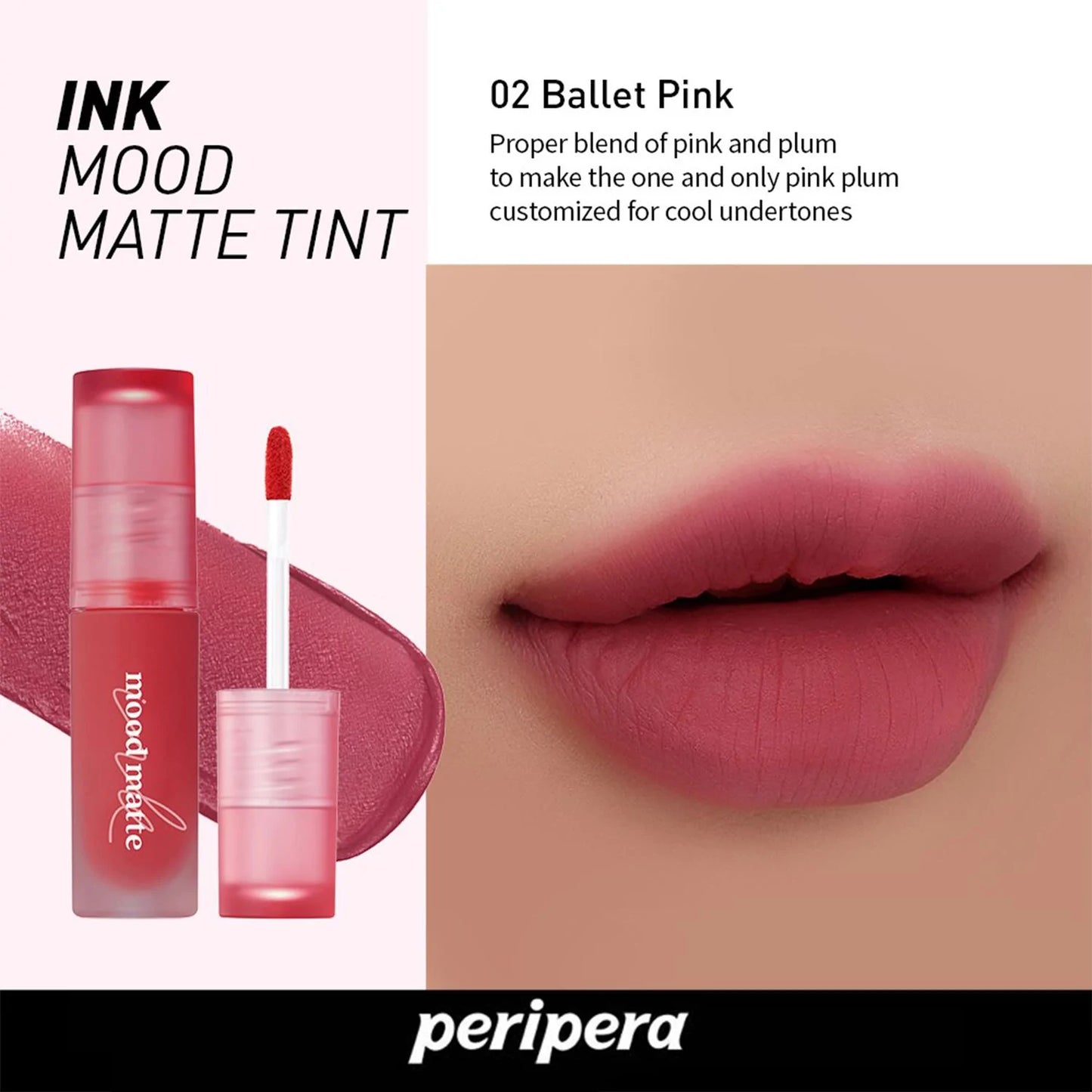 Peripera - Ink Mood Matte Tint  02 Ballet Pink